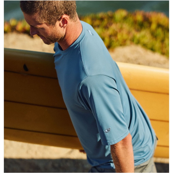 2026 O'Neill Mens Hyperfreak Skins Short Sleeve Sun Shirt 5693 - Blue Fusion